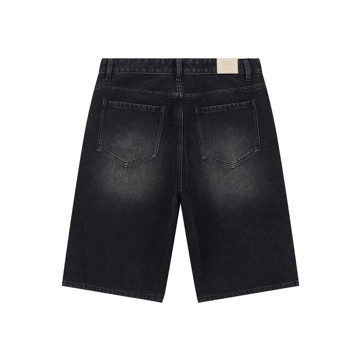 BONELESS Washed Distressed Versatile Denim Jorts Black (SS24)