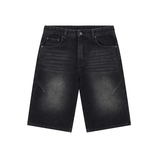BONELESS Washed Distressed Versatile Denim Jorts Black (SS24)