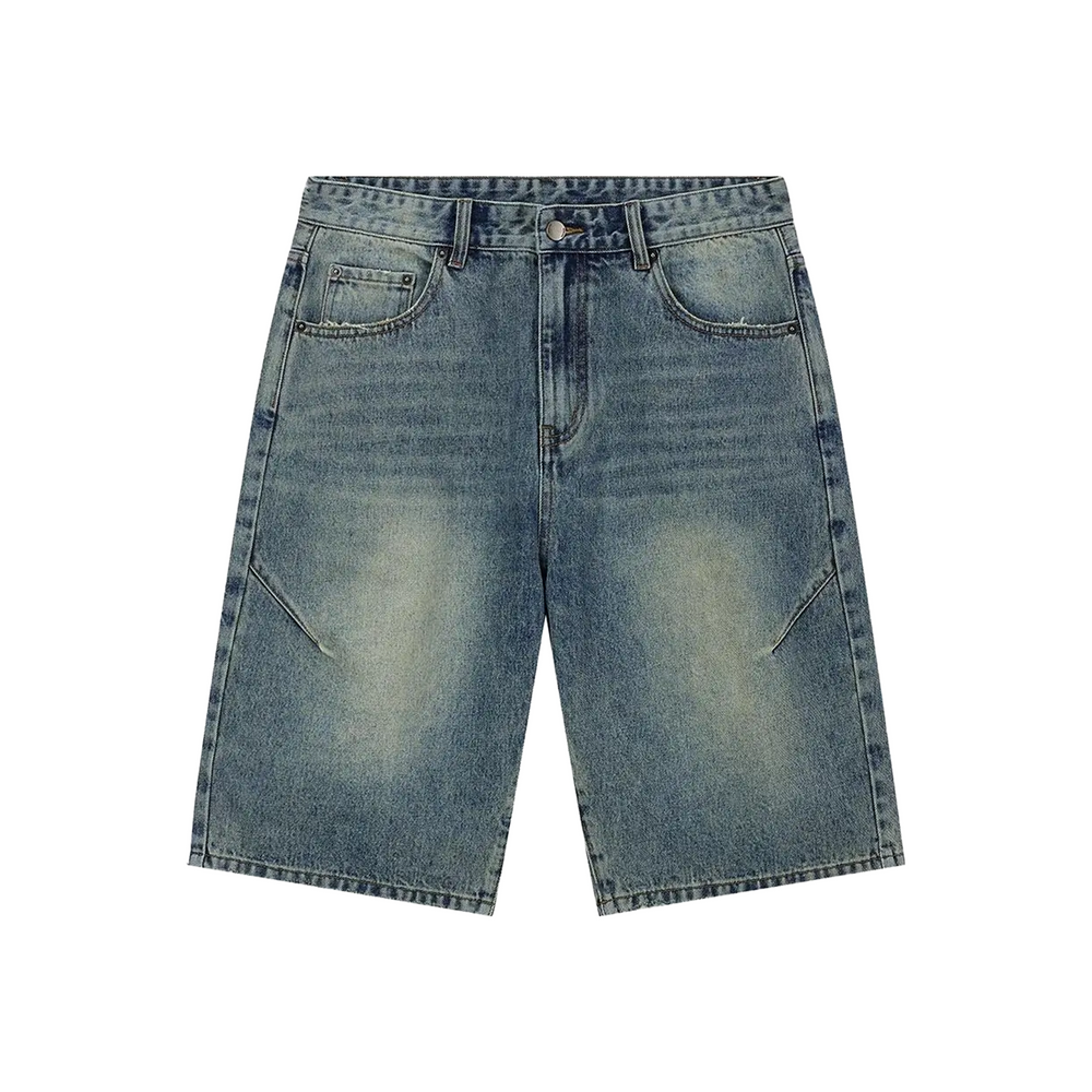 BONELESS Washed Distressed Versatile Denim Jorts Blue (SS24)