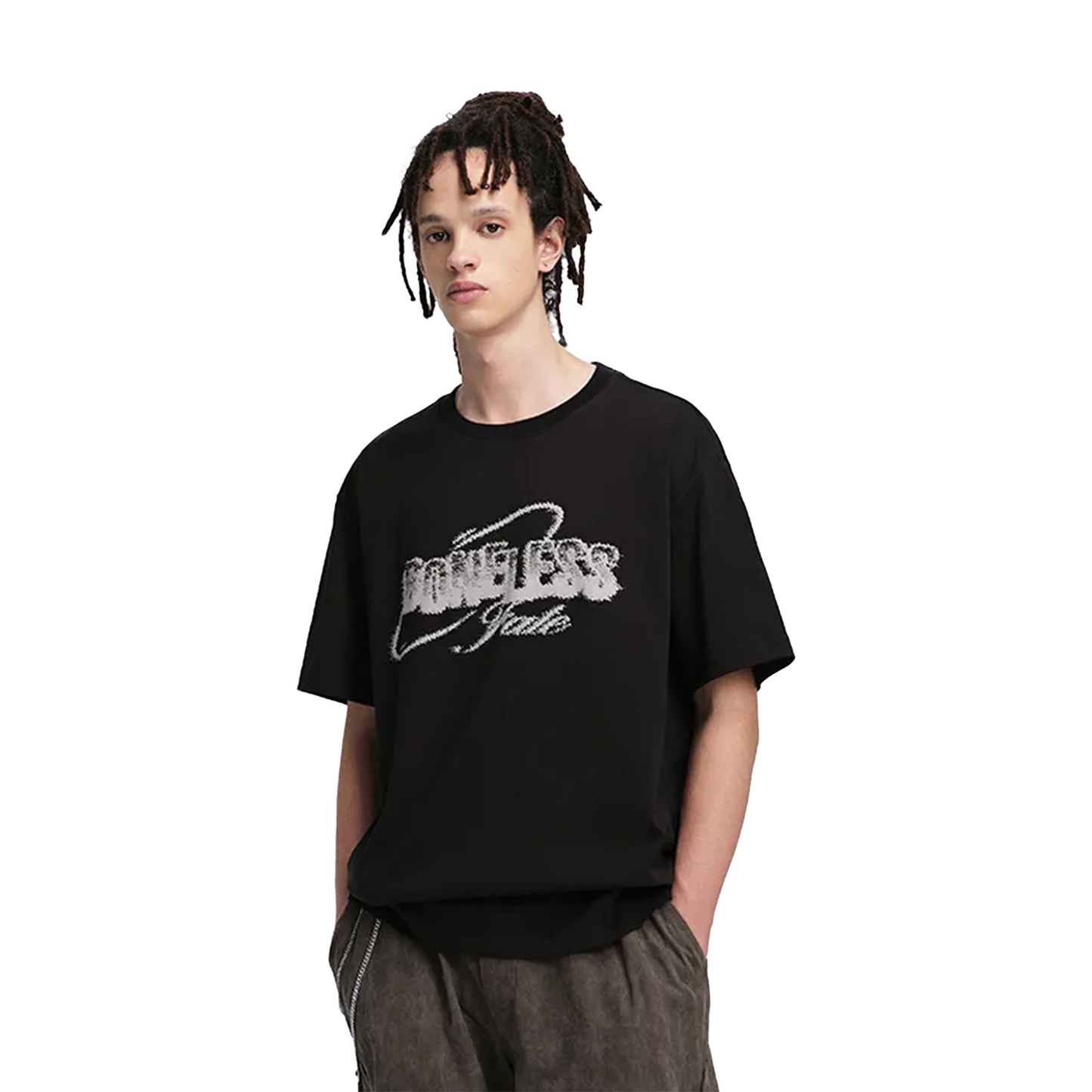 BONELESS Water Ripple Short Sleeved Tee Black (SS24)