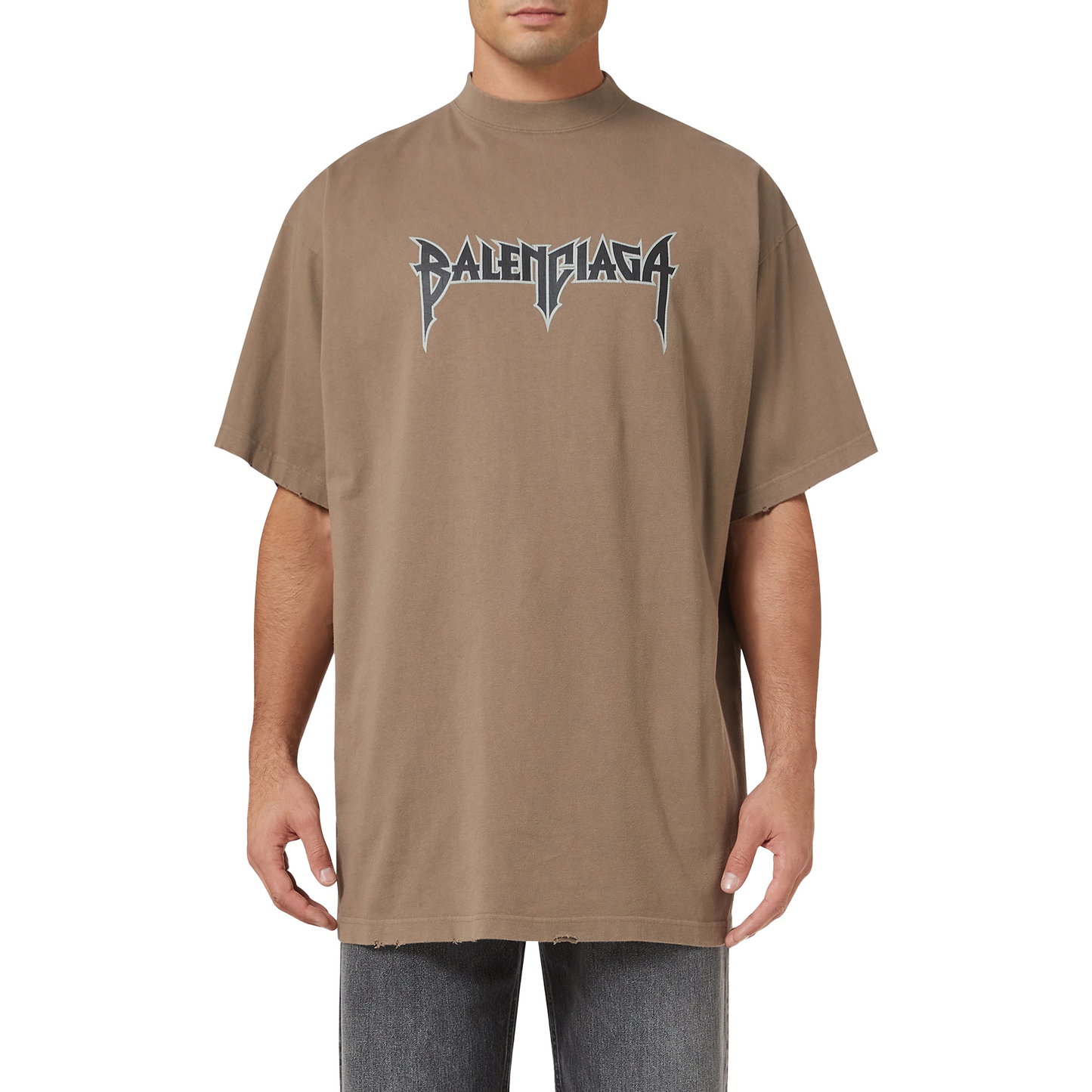 BALENCIAGA Metal Vintage Oversized Tee Brown/Multi
