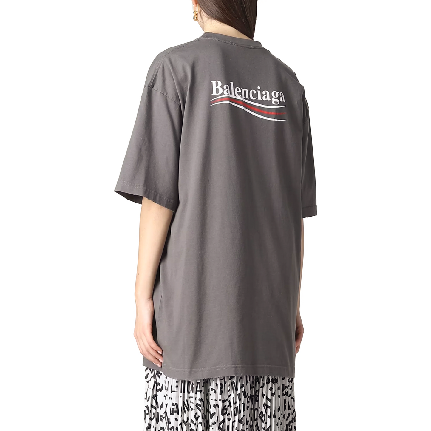 BALENCIAGA Political Campaign Tee Grey (SS23)