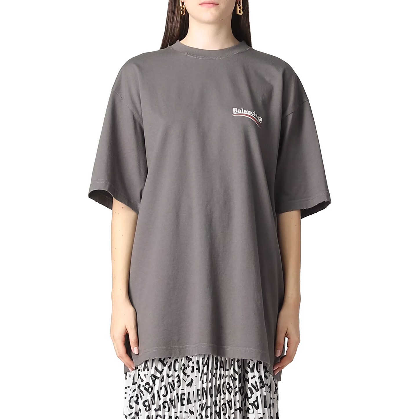 BALENCIAGA Political Campaign Tee Grey (SS23)