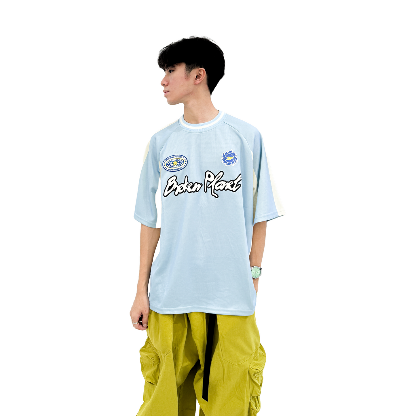 Broken Planet Football Jersey Tee Light Blue (SS24)
