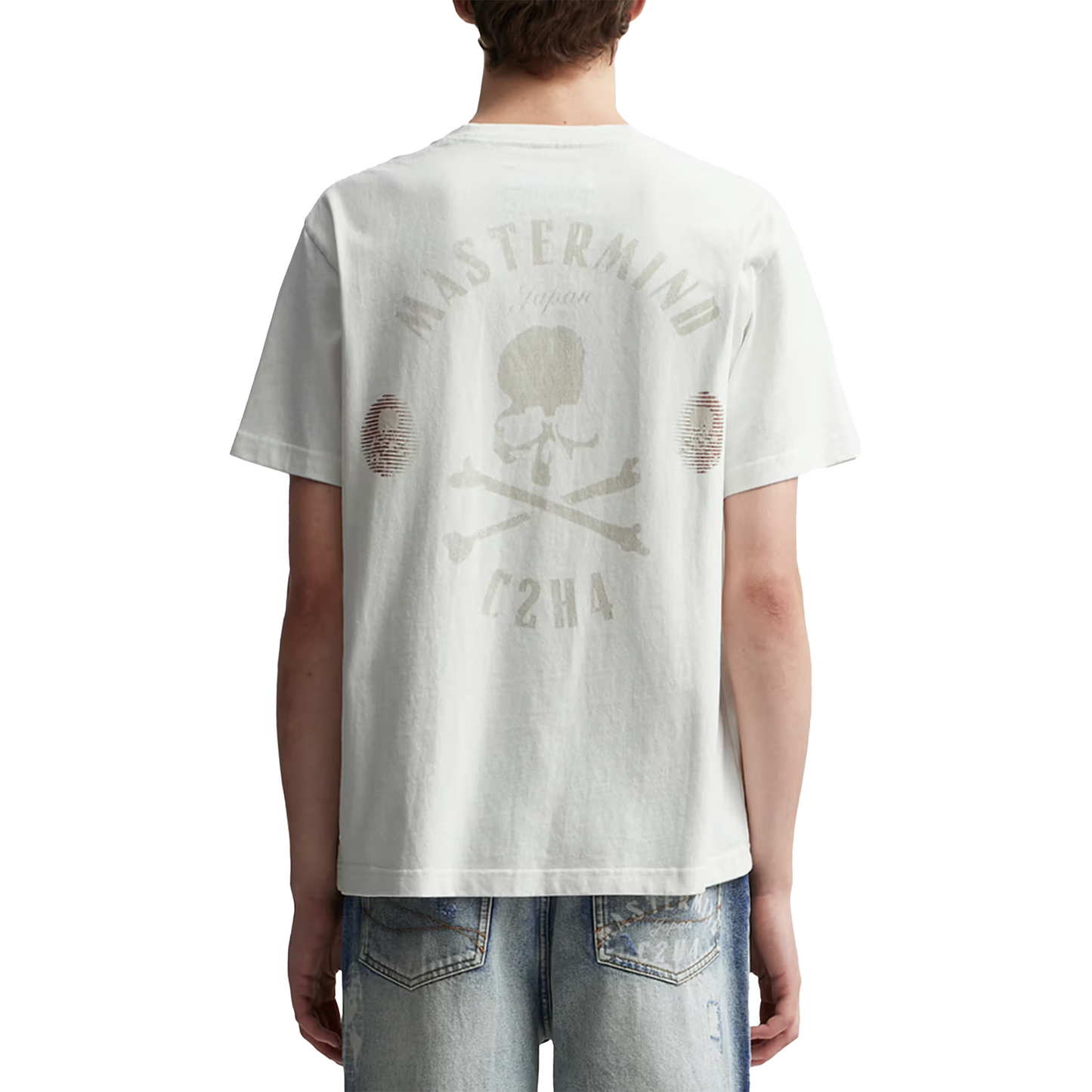 MASTERMIND JAPAN x C2H4 Logo Tee Mist White (FW23)