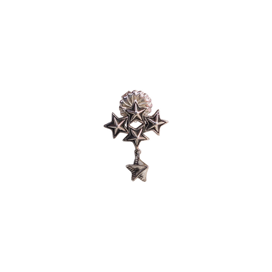 CODY SANDERSON 4 Tiny Spike Star W-Dangling Spike Star Earring Silver (SS25)