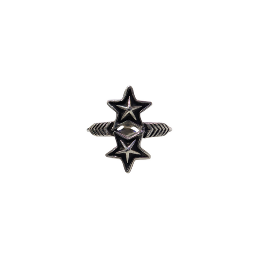CODY SANDERSON Double Arrow Double Small Star Ring Silver (SS25)
