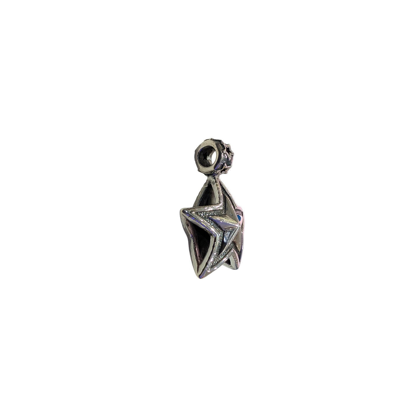 CODY SANDERSON Double Sided Faceted Star Bead Pendant Silver (SS25)