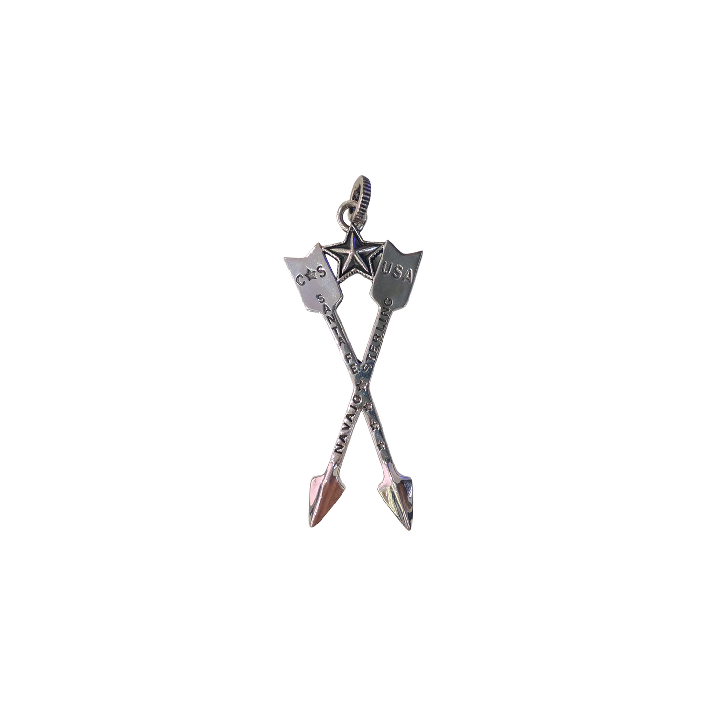 CODY SANDERSON Large Double Arrow Start Pendant Silver (SS25)