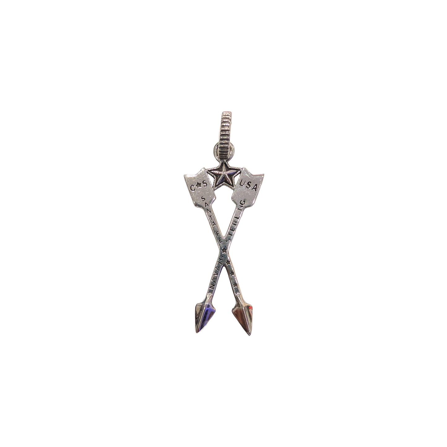 CODY SANDERSON Medium Double Arrow Start Pendant Silver (SS25)