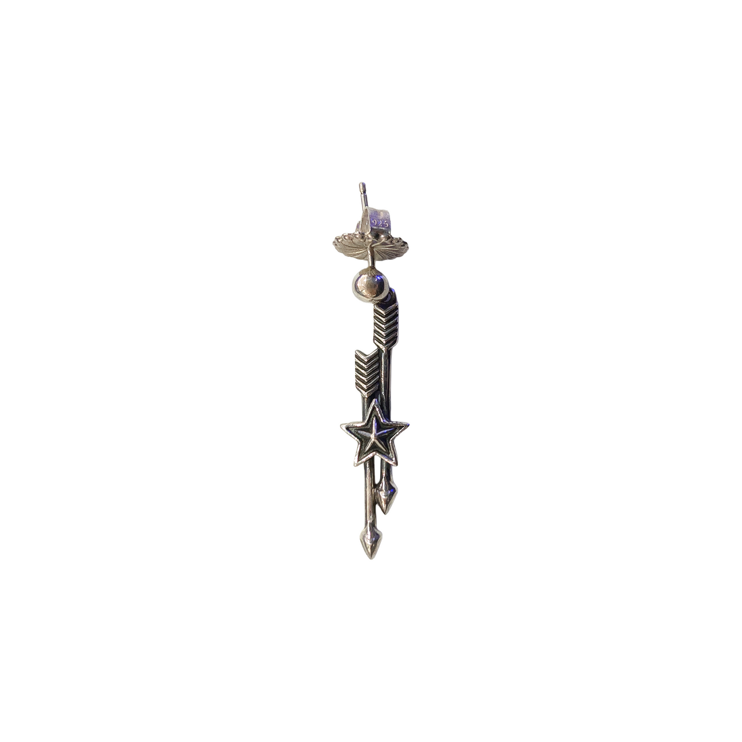 CODY SANDERSON Offset Arrows W-Star Earring Silver (SS25)