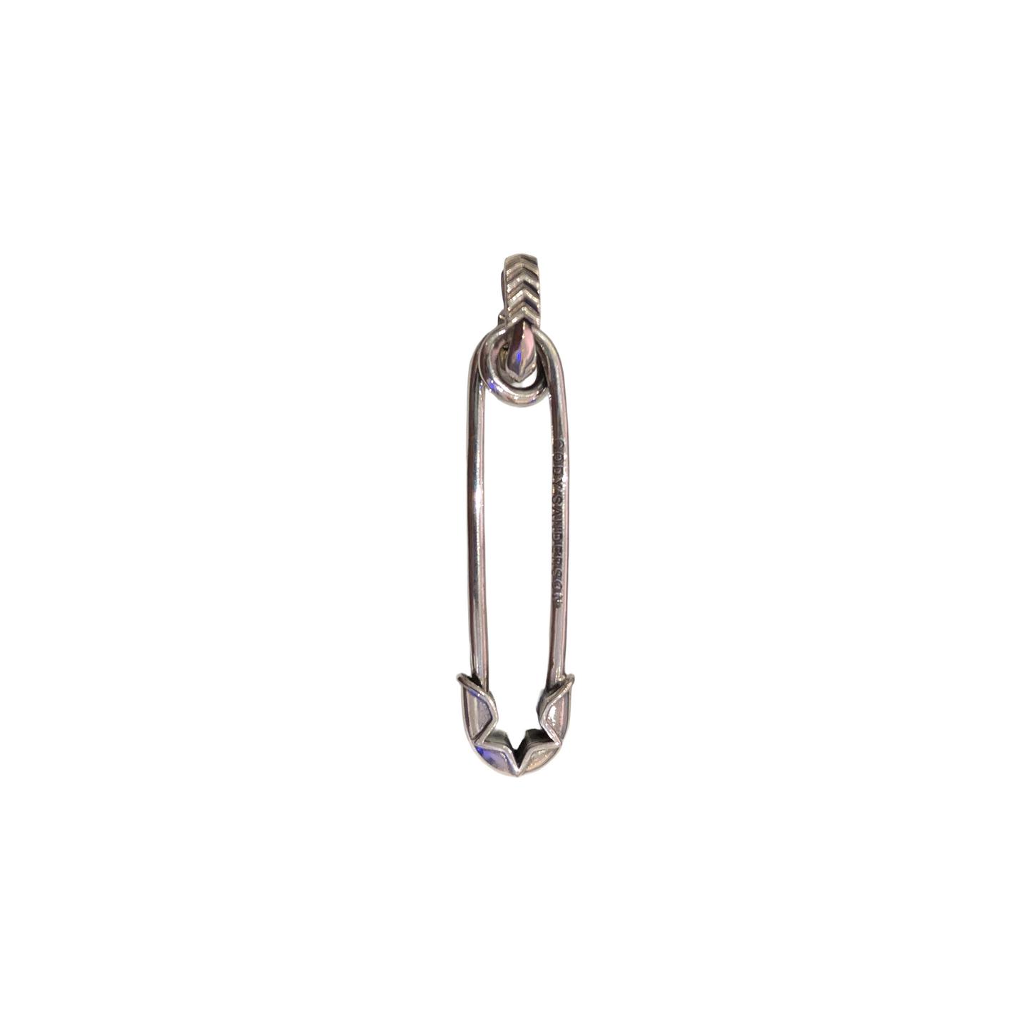 CODY SANDERSON Pin-Up Star Safety Pin Pendant Silver (SS25)