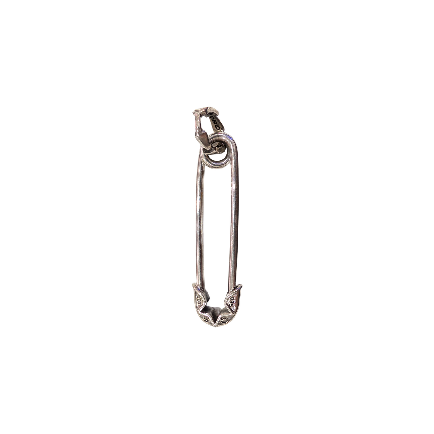 CODY SANDERSON Pin-Up Star Safety Pin Pendant Silver (SS25)
