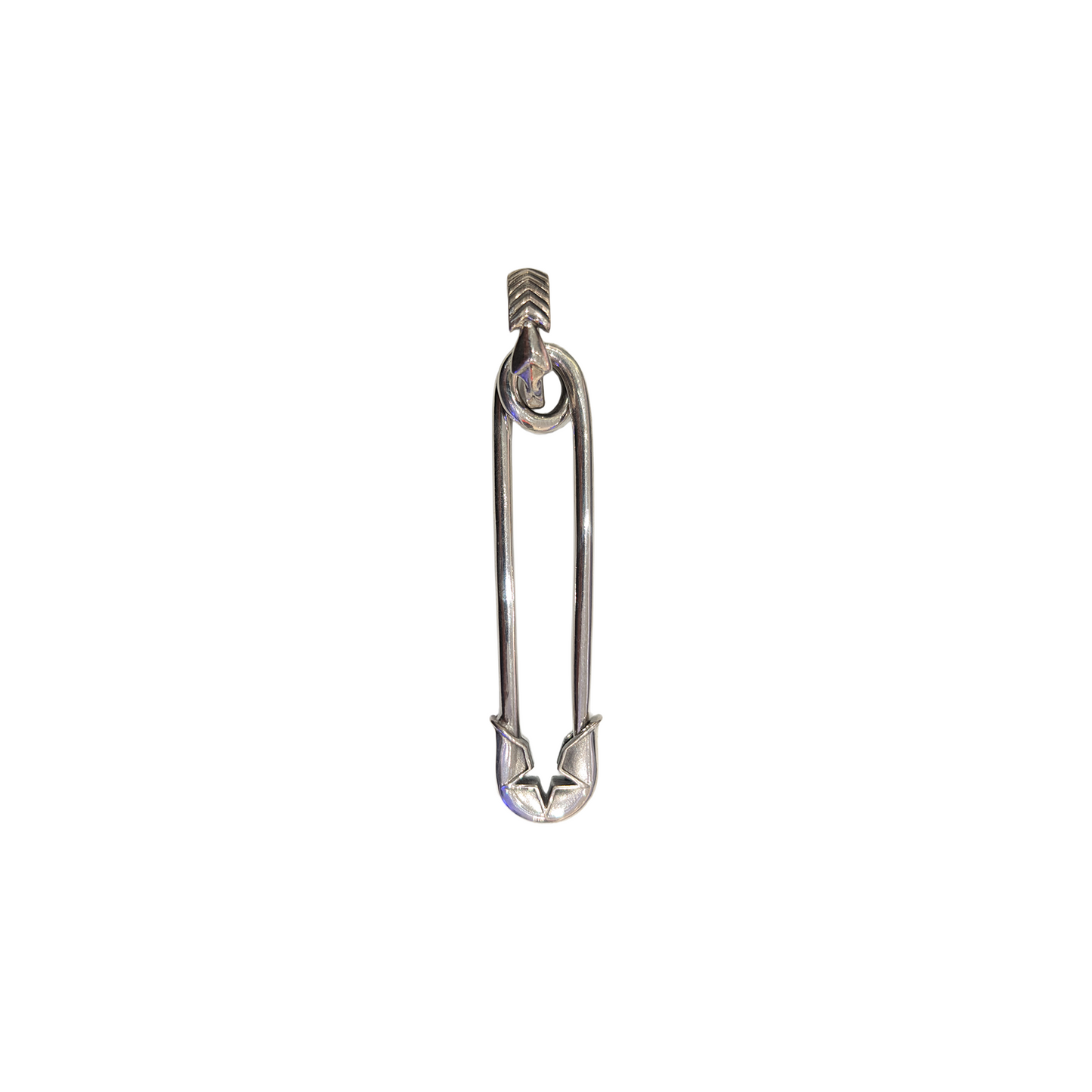 CODY SANDERSON Plain Pin-Up Star Safety Pin Pendant Silver (SS25)