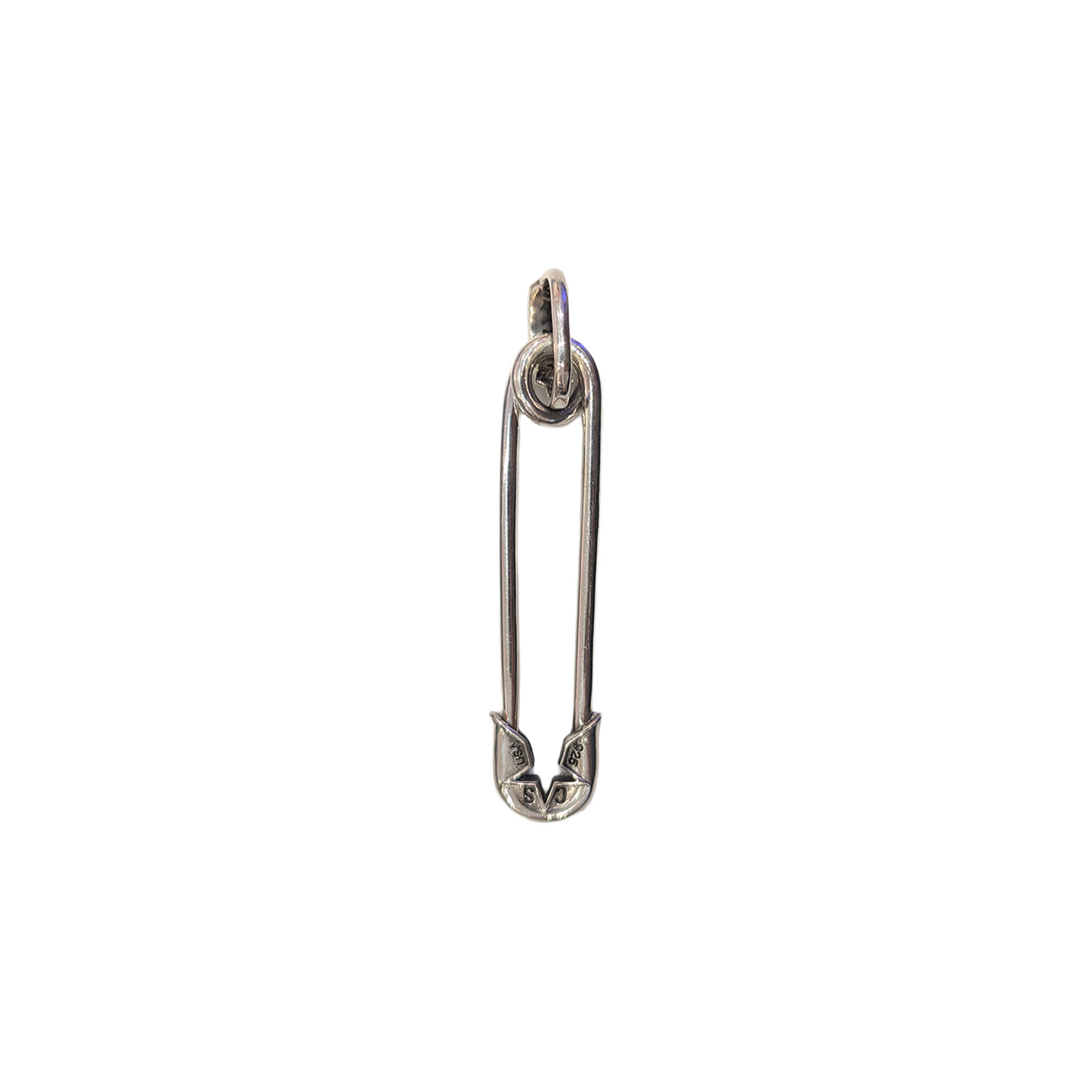 CODY SANDERSON Plain Pin-Up Star Safety Pin Pendant Silver (SS25)