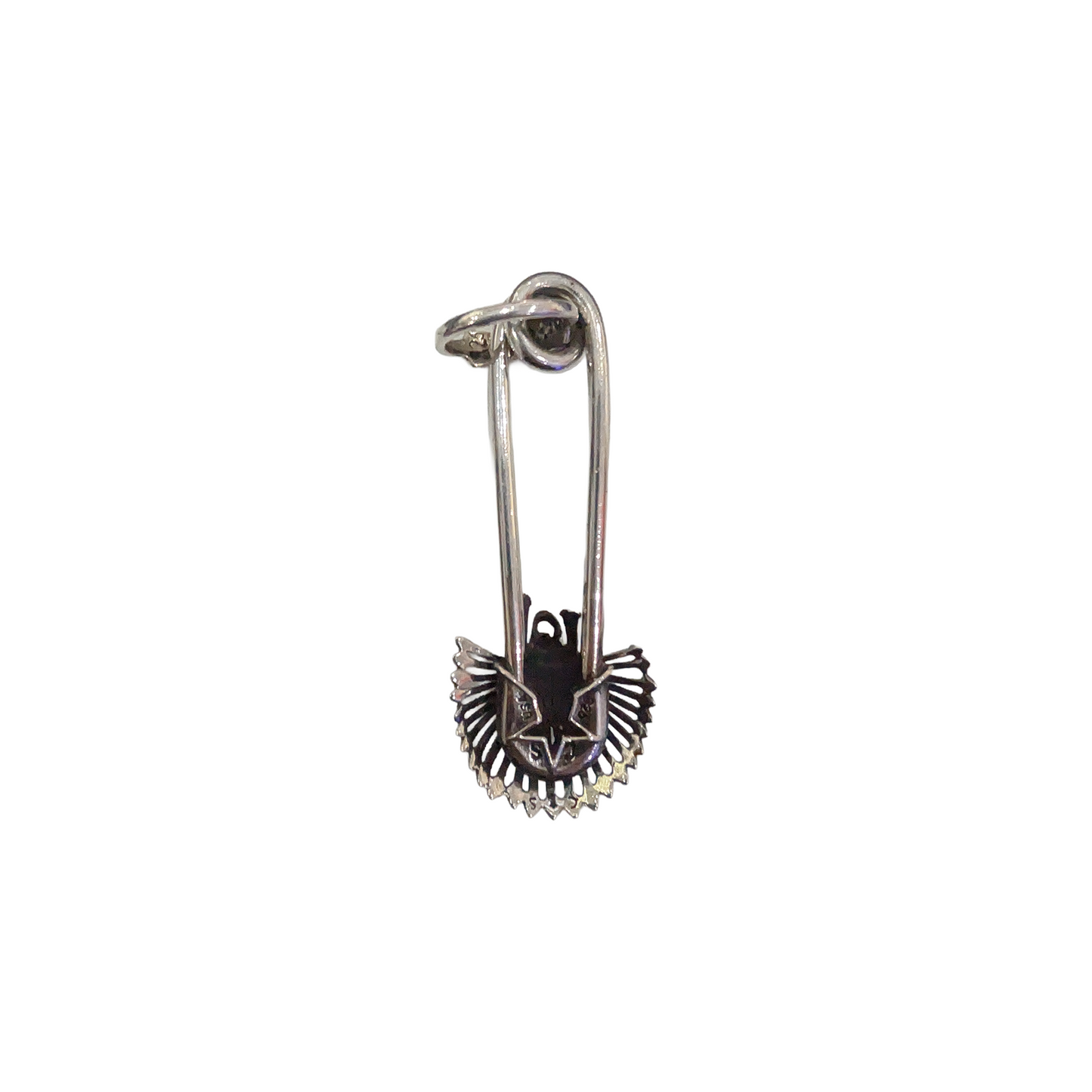 CODY SANDERSON Small Stars & Chief Kill Hater Safety Pin Pendant Silver (SS25)