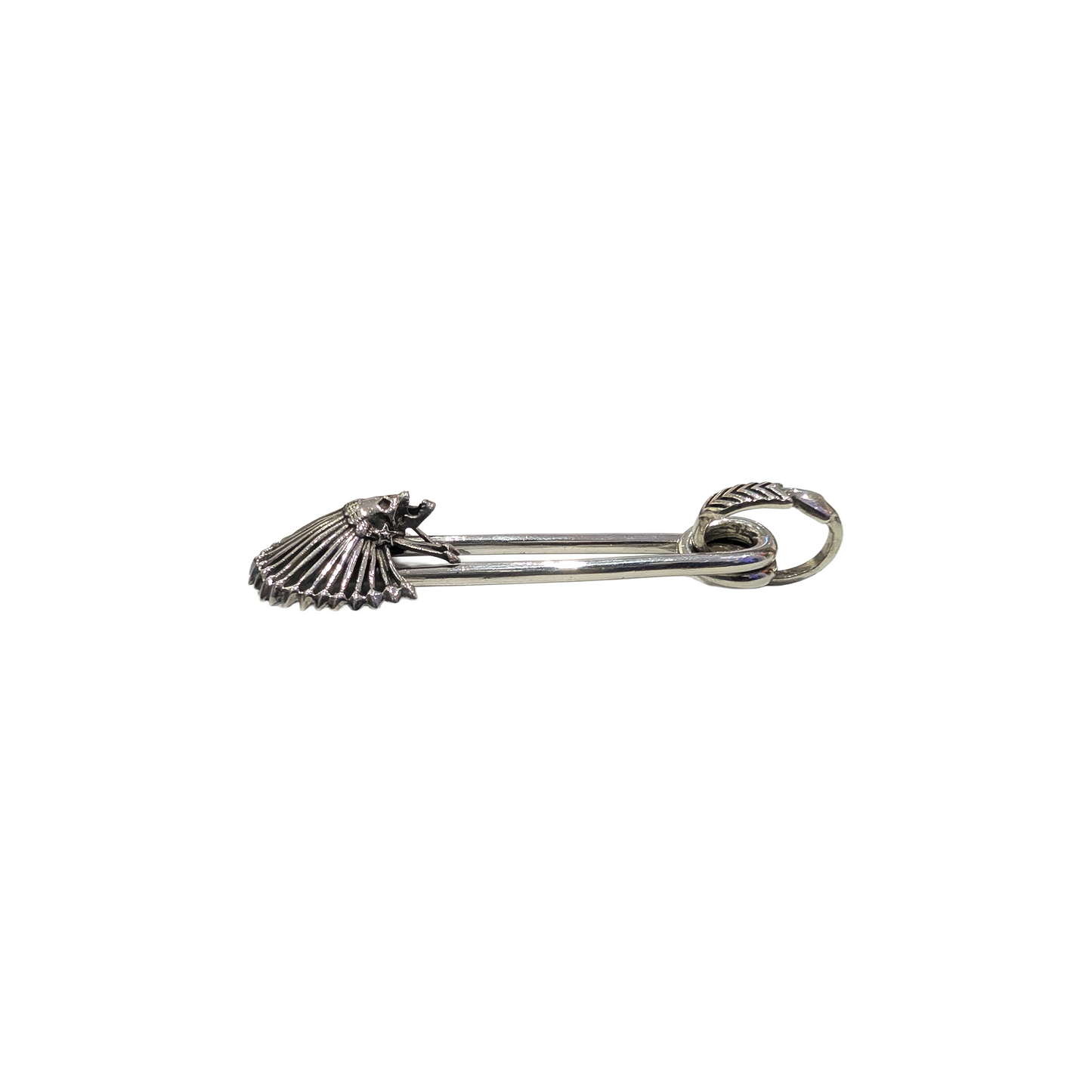 CODY SANDERSON Small Stars & Chief Kill Hater Safety Pin Pendant Silver (SS25)