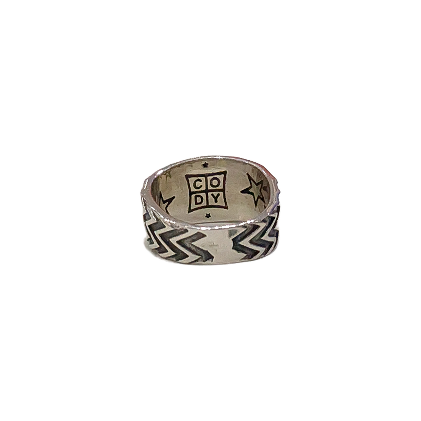 CODY SANDERSON Wave Gear Stars Ring Silver (SS25)