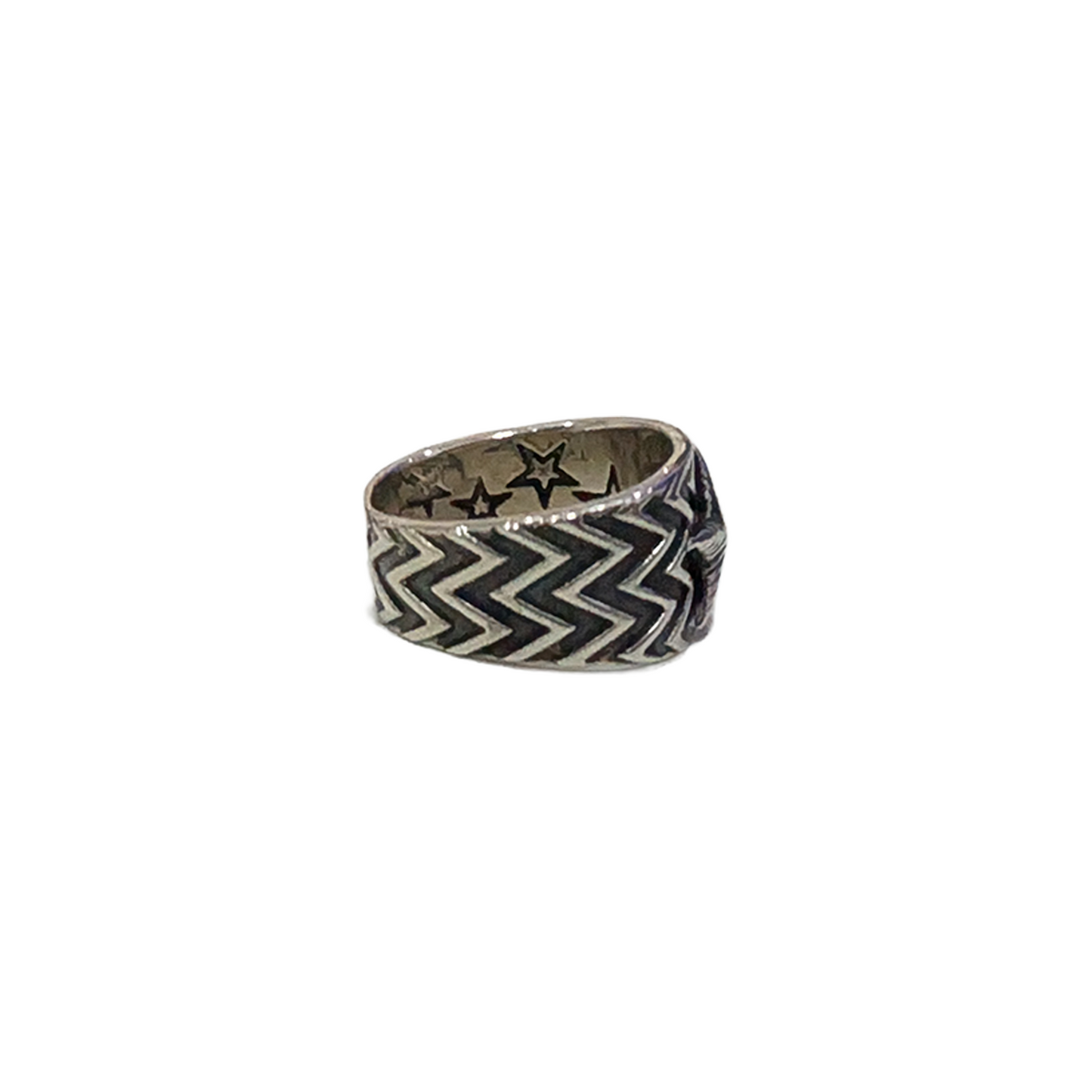 CODY SANDERSON Wave Gear Stars Ring Silver (SS25)