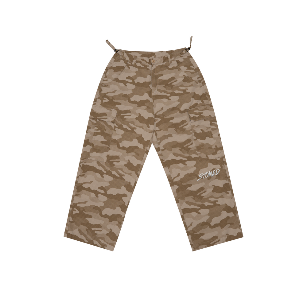 Stoned & Co ® FORCE : Camo Cargo Pants Brown (SS25)