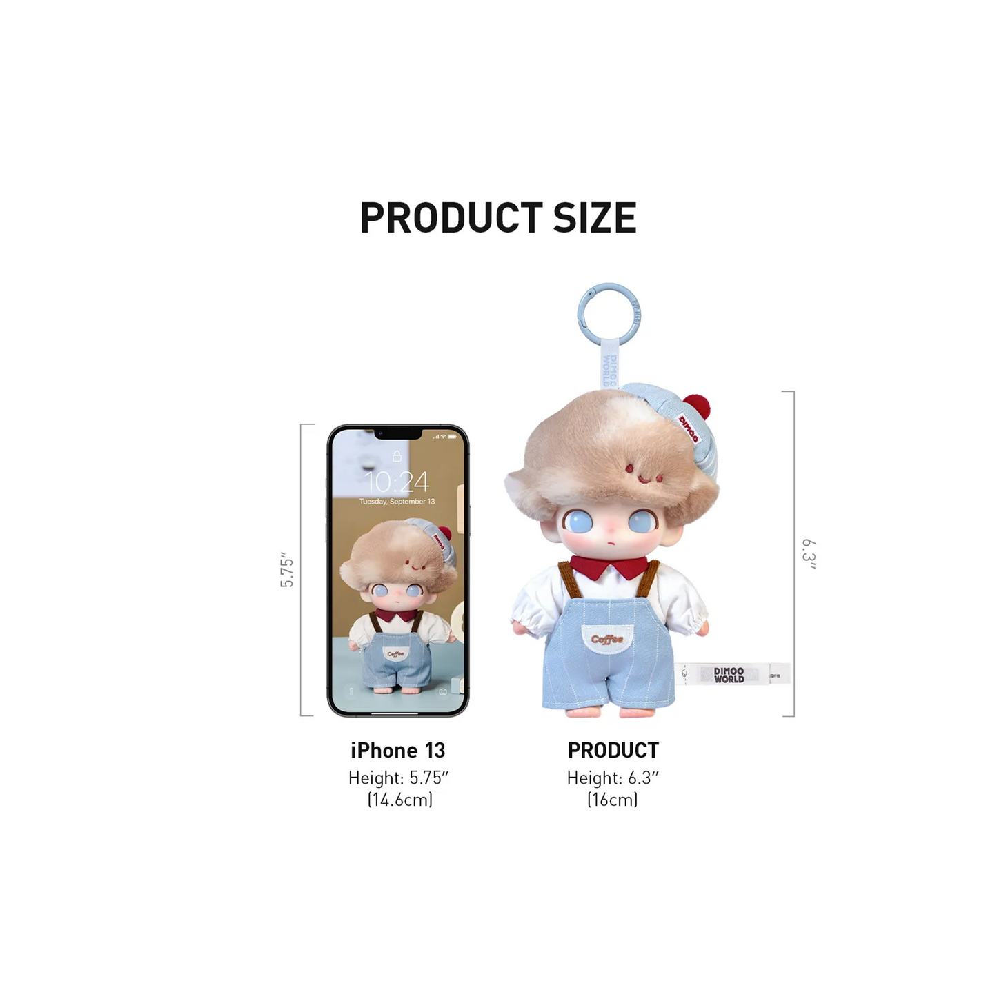 POP MART DIMOO Crush on Coffee Series - Vinyl Plush Blister Pack Keychain
