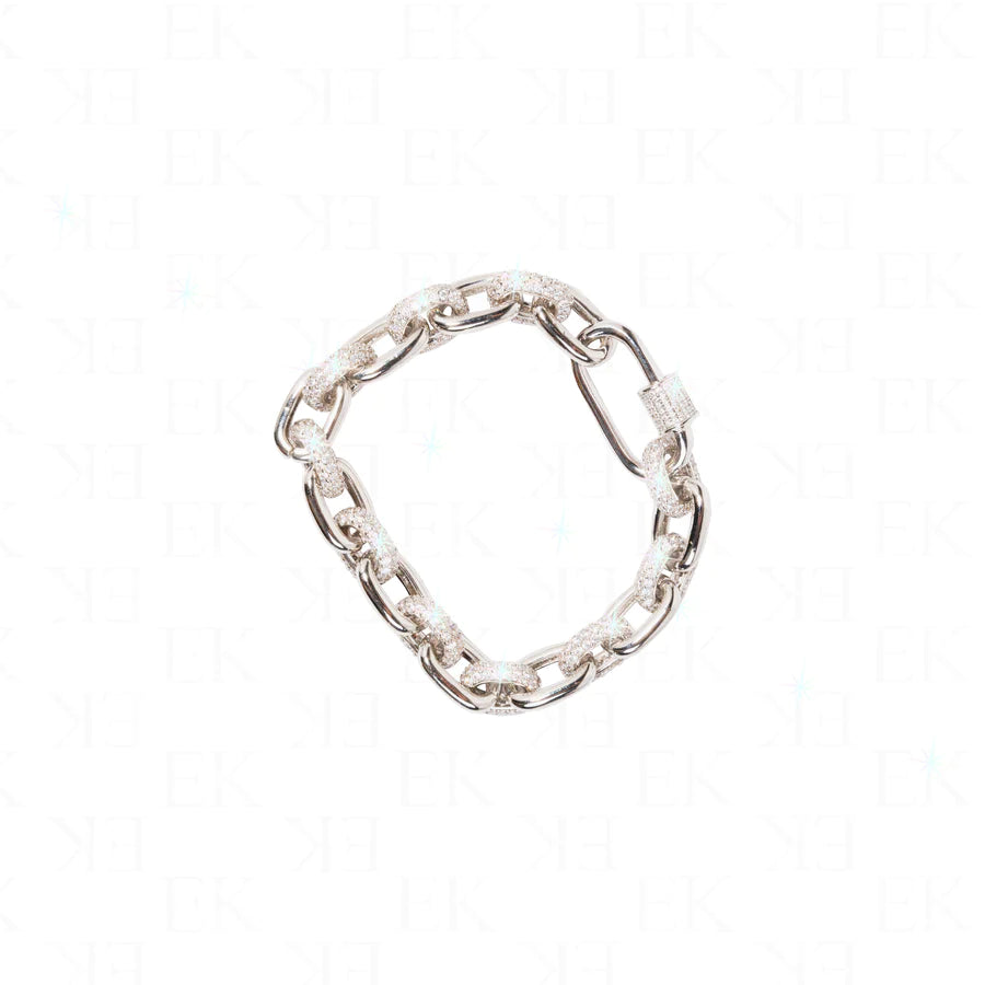 EK Collection Binding Links Bracelet Silver