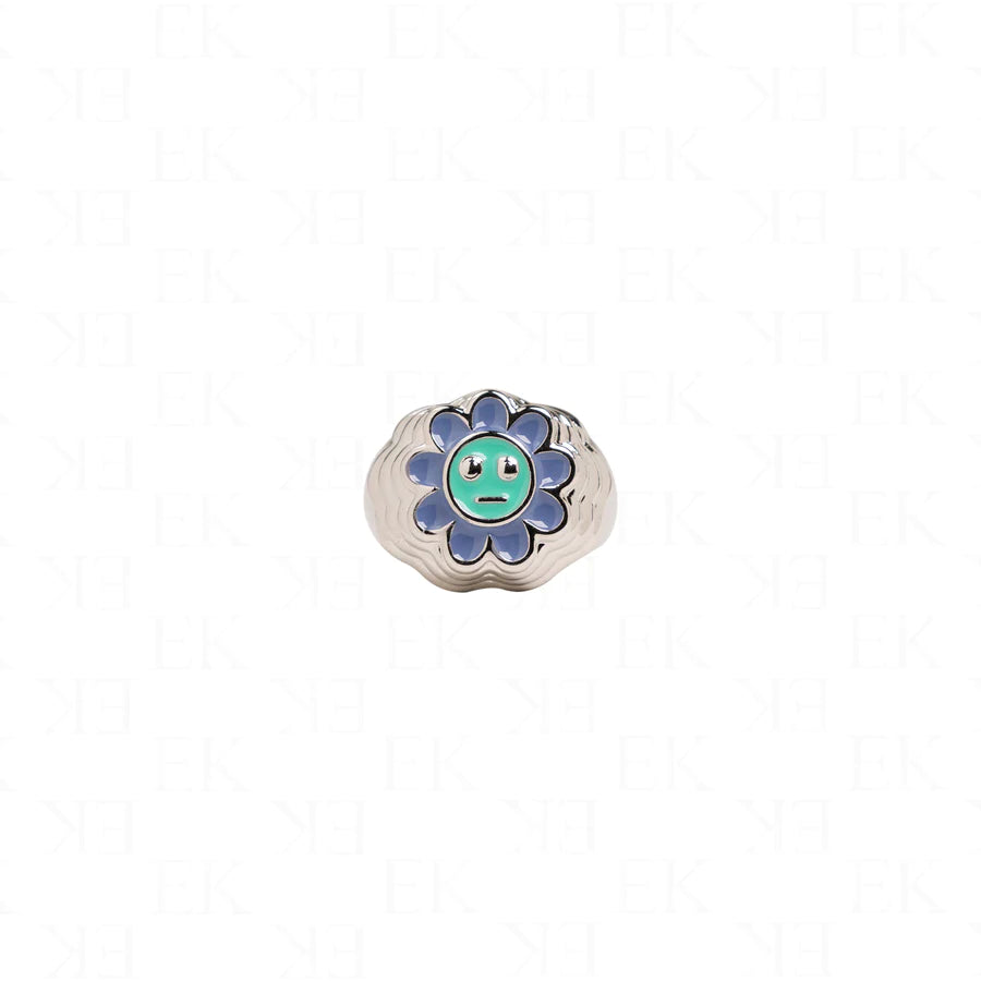 EK Collection Dizzy Flower Ring Silver
