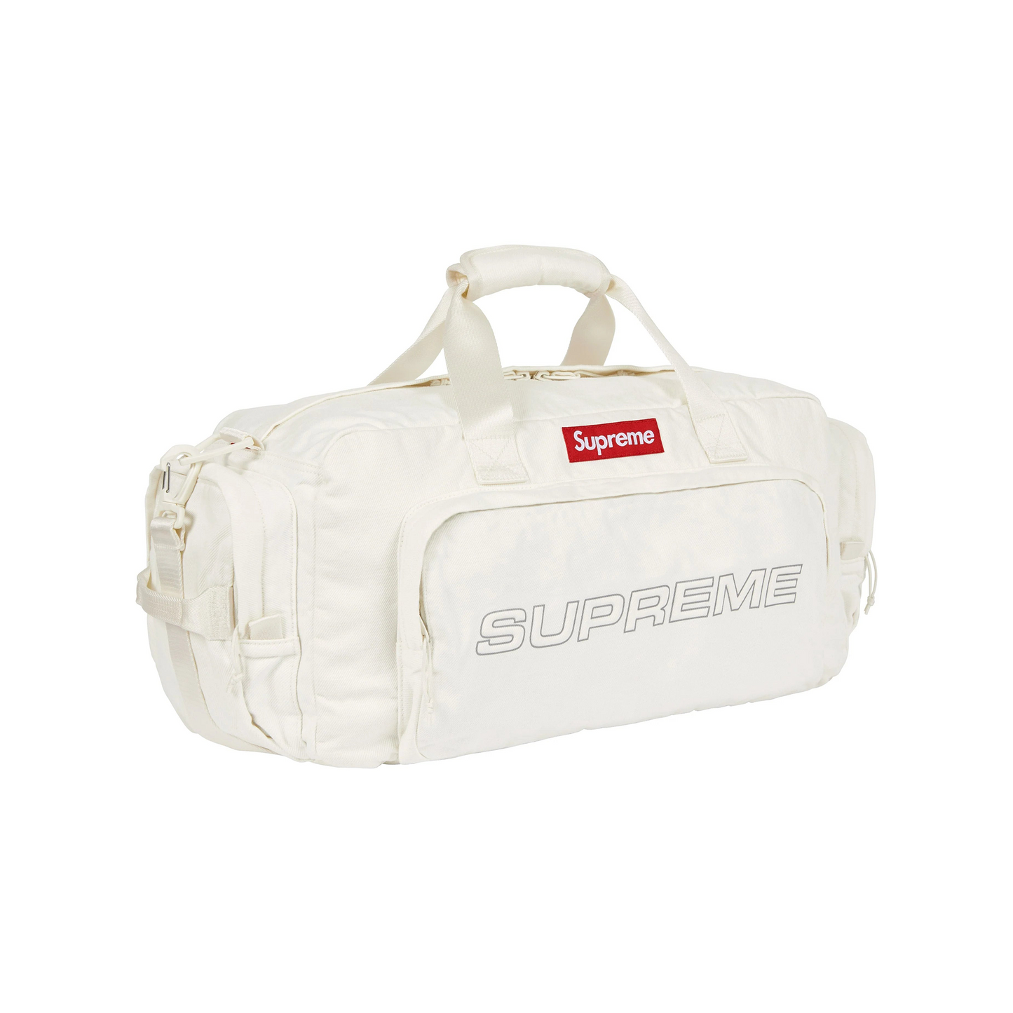 Supreme Denim Duffle Bag White (FW25)