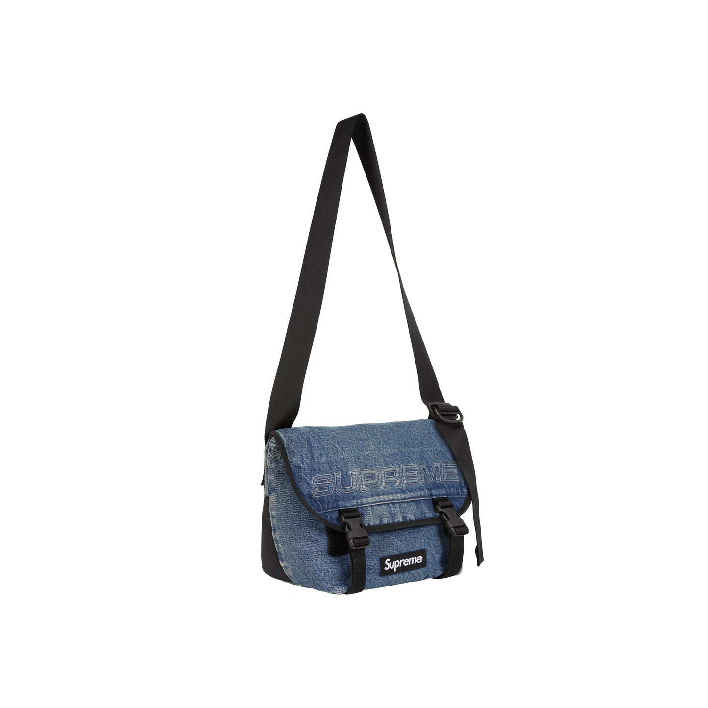 Supreme Denim Messenger Bag Washed Indigo (FW25)