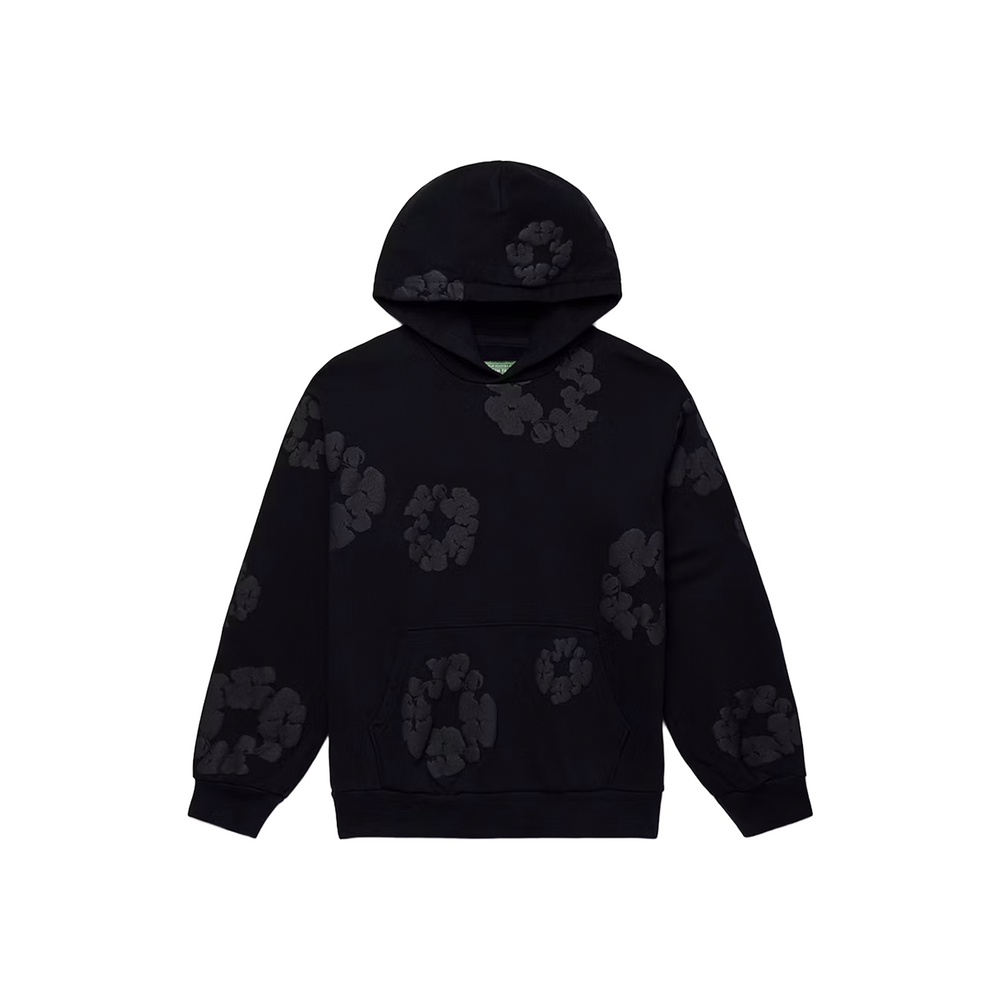 Denim Tears Cotton Wreath Hoodie Black Monochrome (SS24)