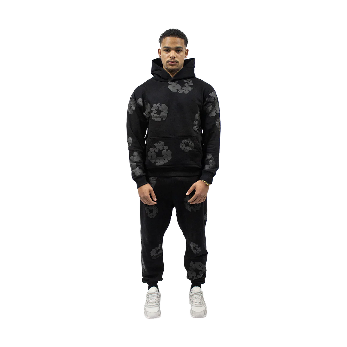 Denim Tears Cotton Wreath Sweatpants Black Monochrome (SS24)