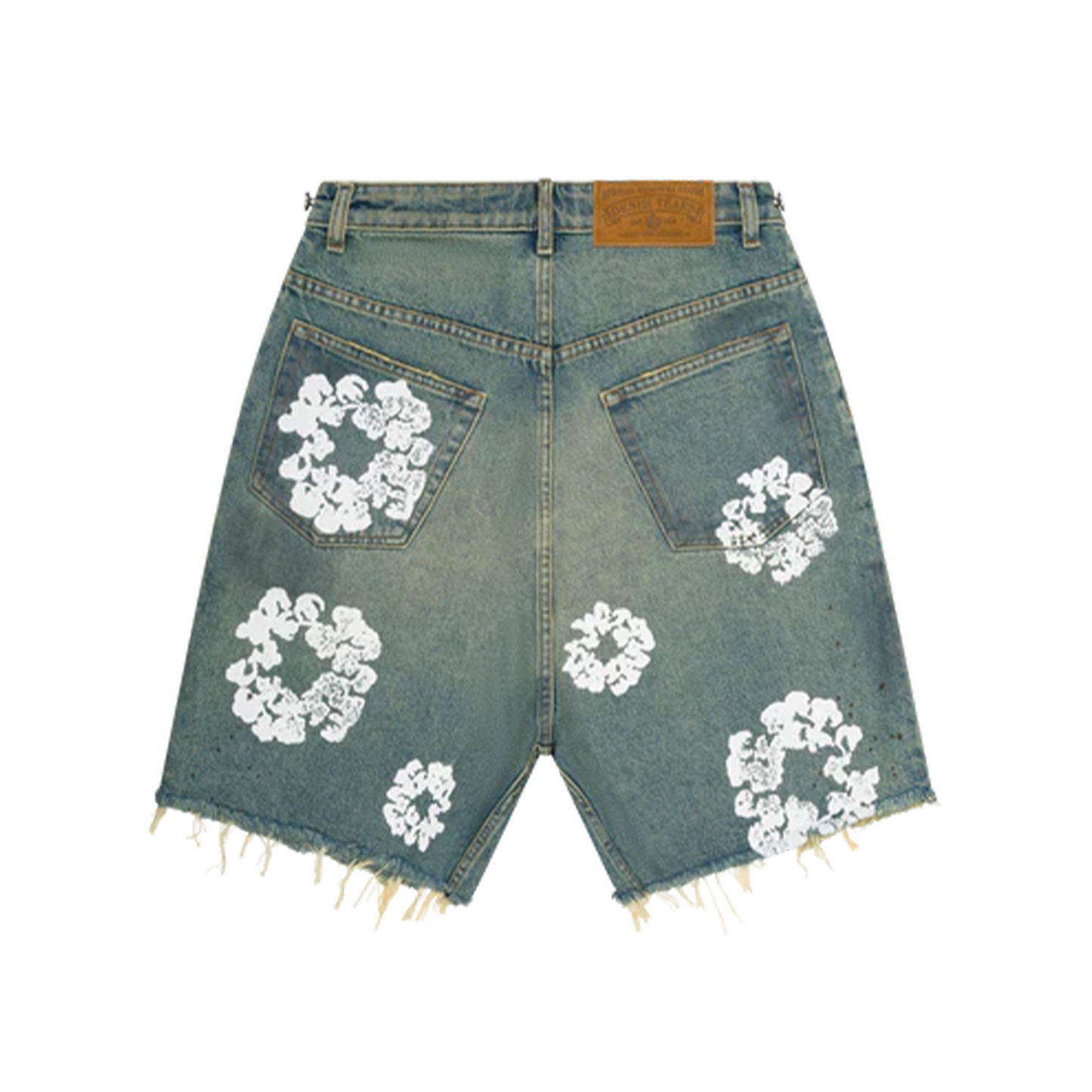 Denim Tears Dirty Wash Wreath Shorts Light Wash (SS24)