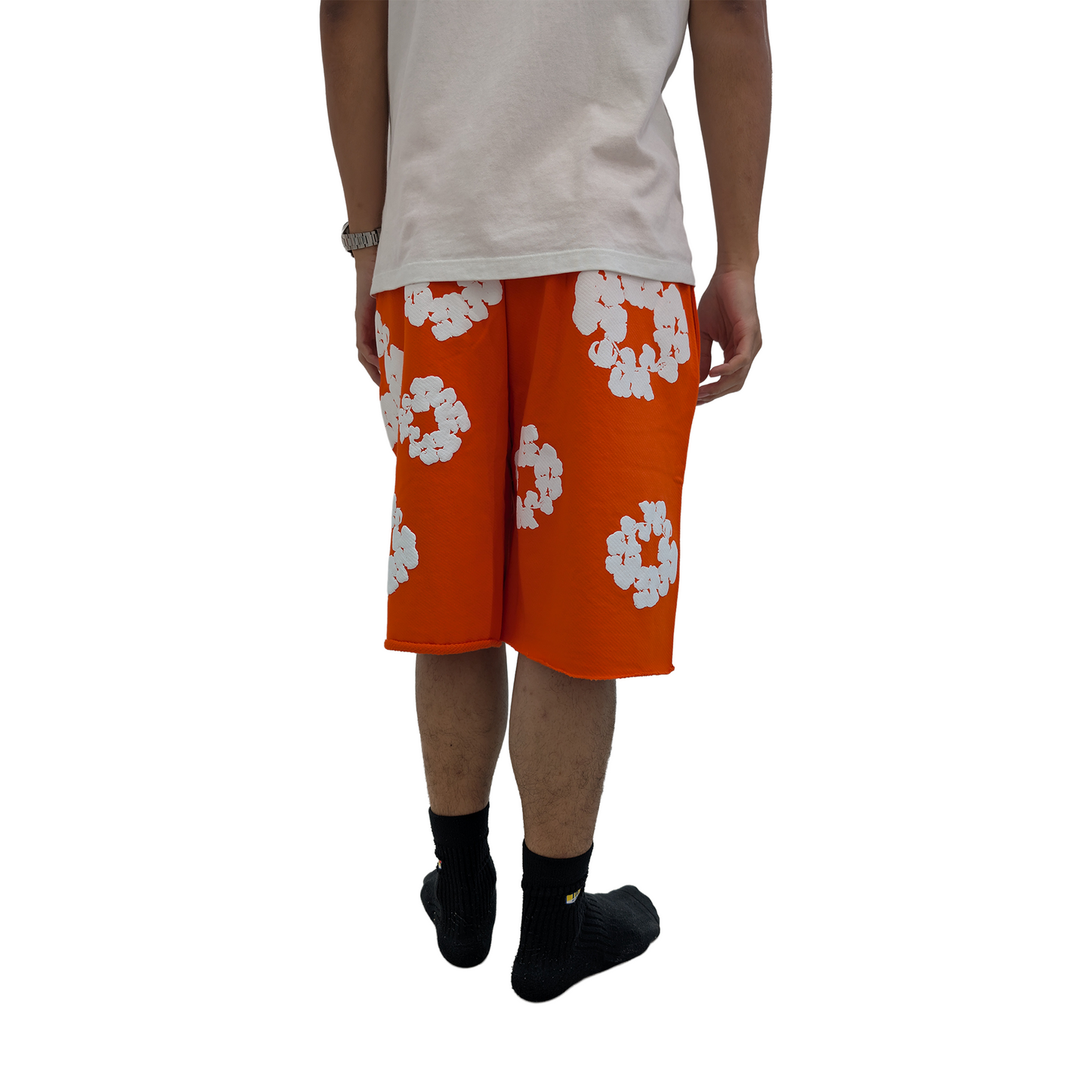 Denim Tears The Cotton Wreath Shorts Orange (FW23)