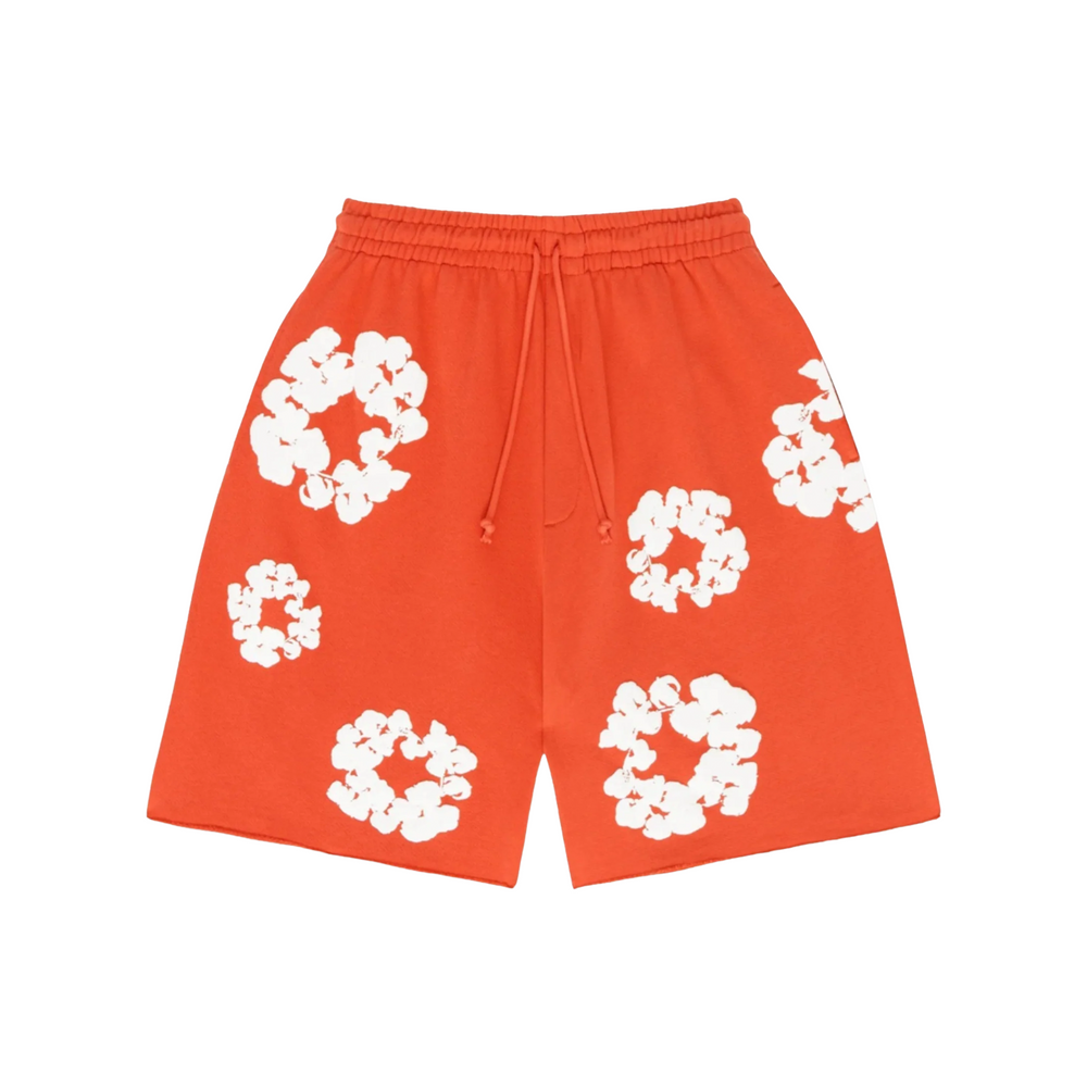 Denim Tears The Cotton Wreath Shorts Orange (FW23)