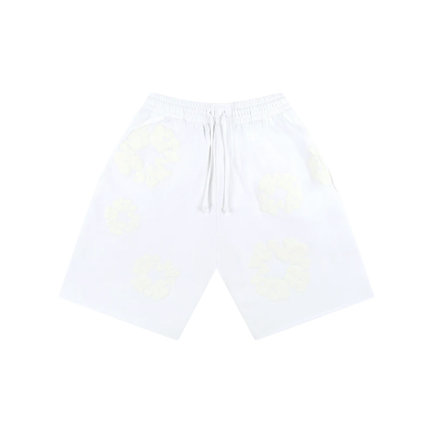 Denim Tears The Cotton Wreath Shorts White Monochrome (SS24)