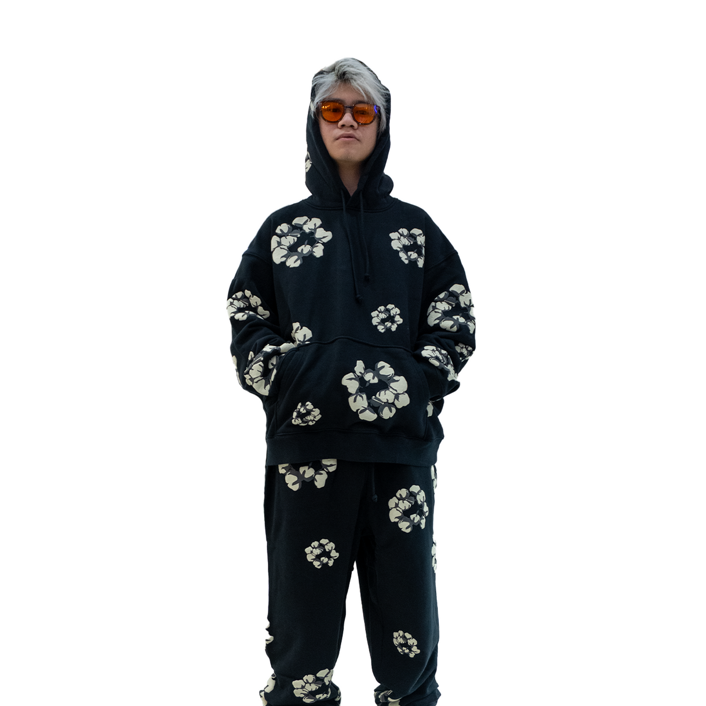 Denim Tears x Cactus Plant Flea Market Tears Wreath Sweatpants Black (FW24)