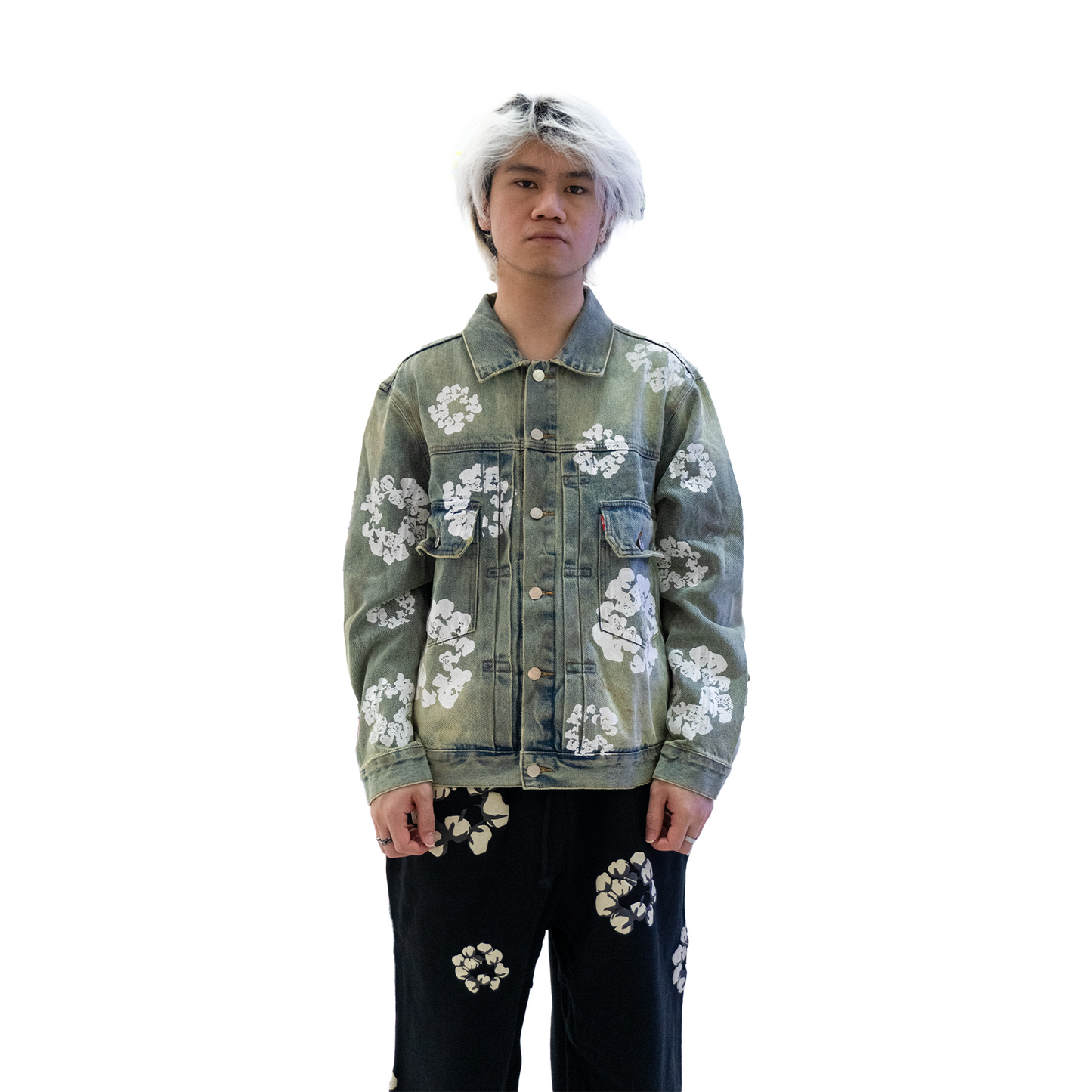 Denim Tears x LEVI'S Dirty Wash Wreath Type-2 Jacket Light Wash (SS24)