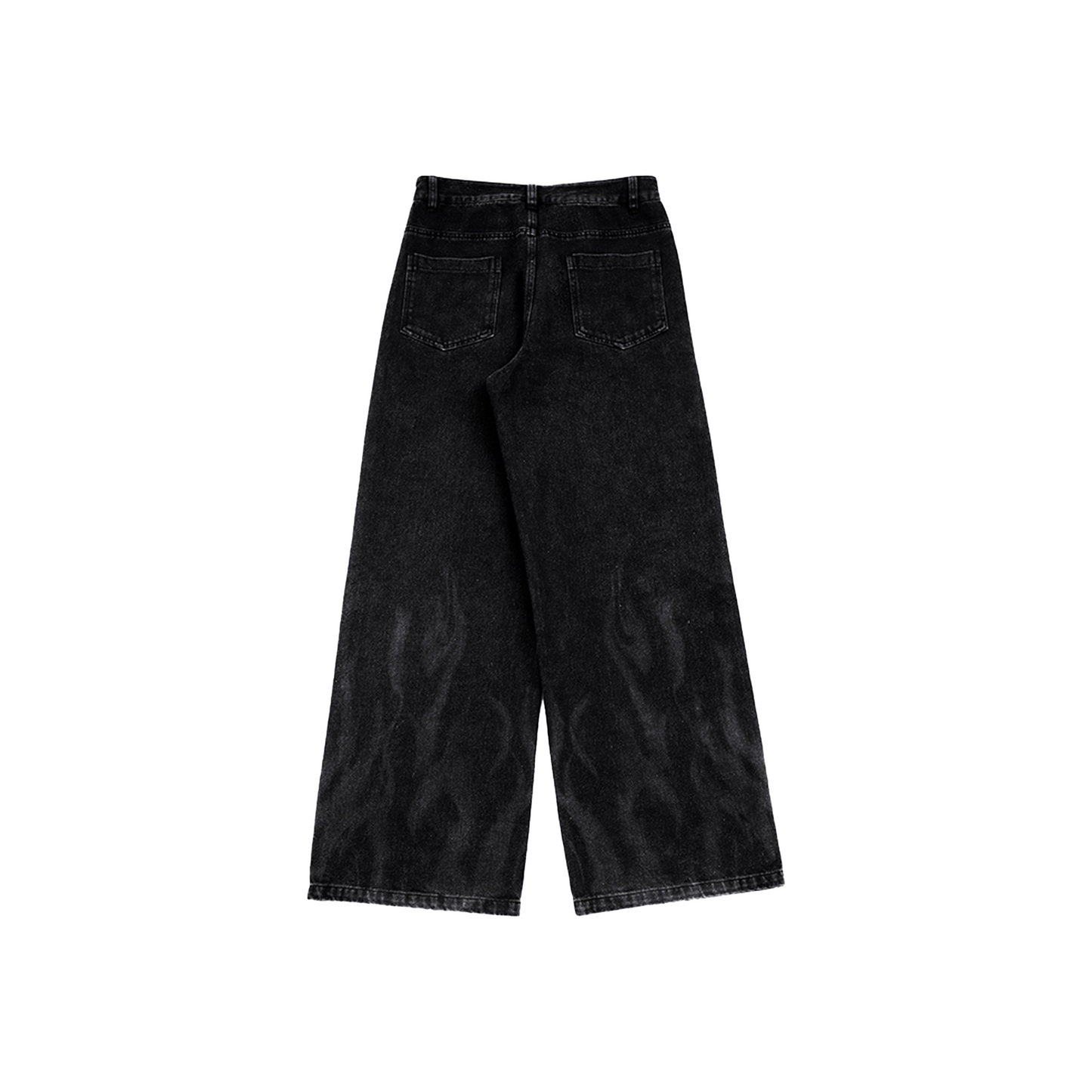 EGLAF Flames Loose Fit Jeans Black (SS25)