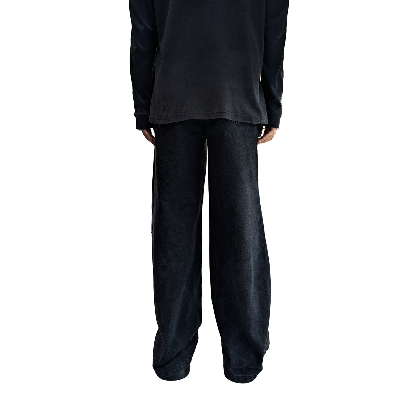 EGLAF Flames Loose Fit Jeans Black (SS25)