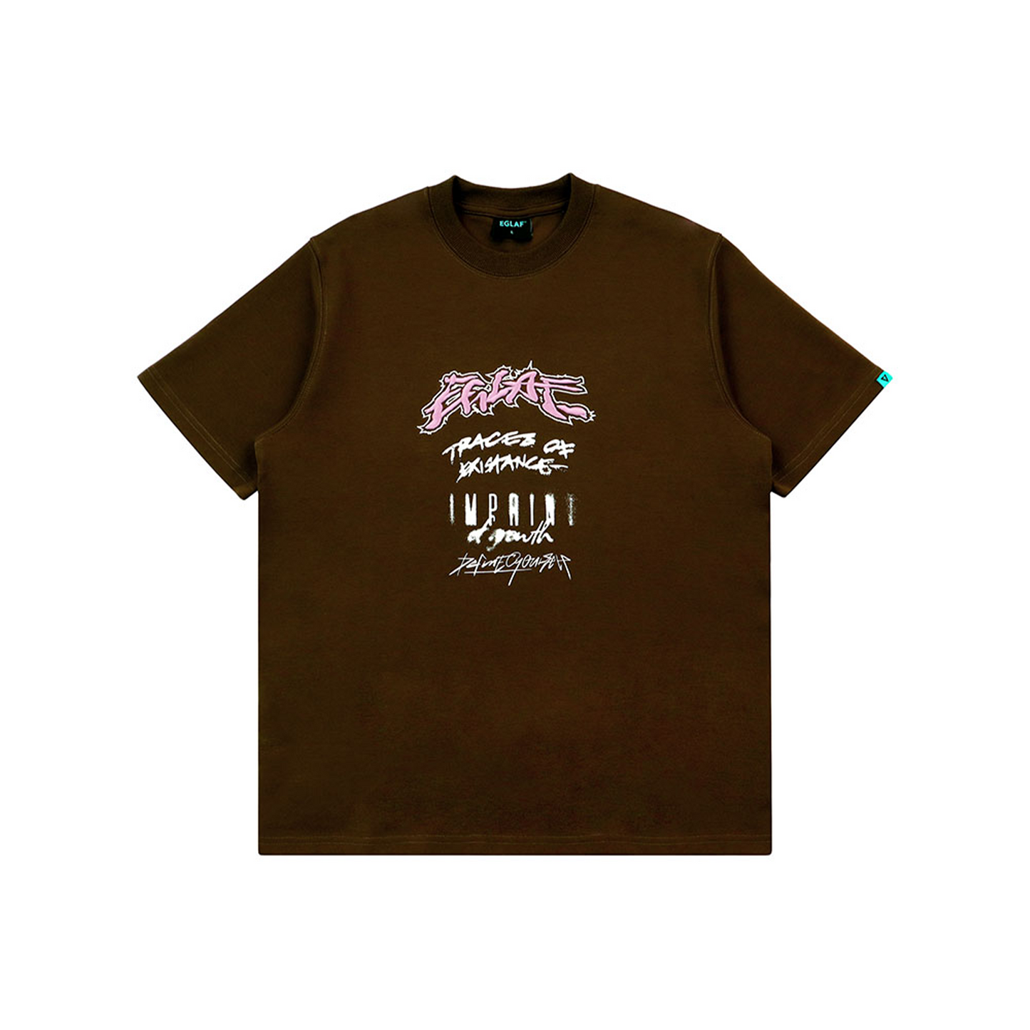 EGLAF Fragments Mixed Typo Tee Brown (FW24)