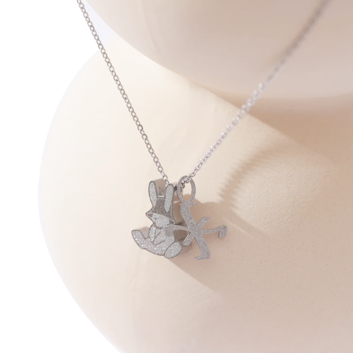 EK Collection x Luxli XX Bunny Necklace Silver (FW24)