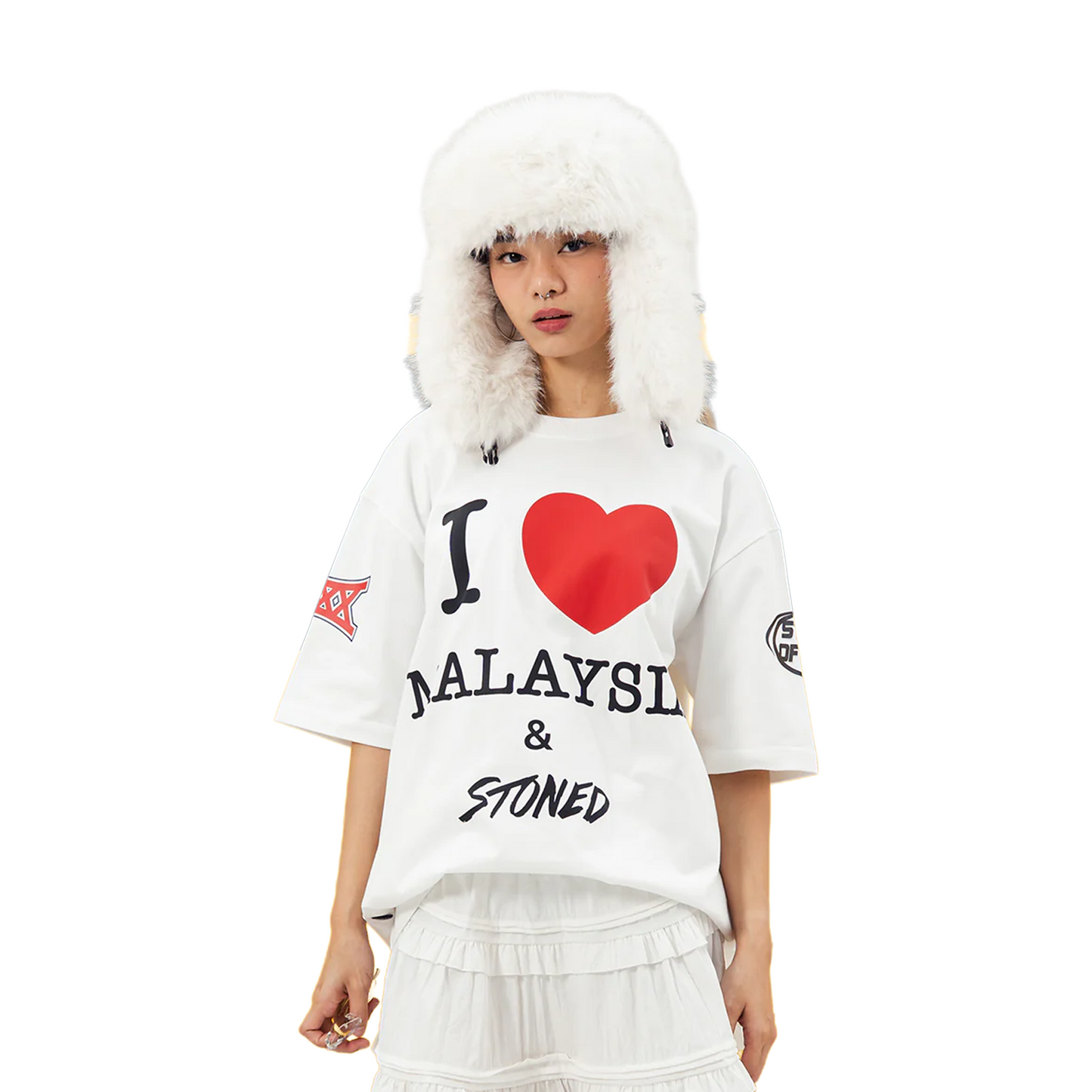 Stoned & Co ® EOT : I Love Malaysia Tee White (SS25)