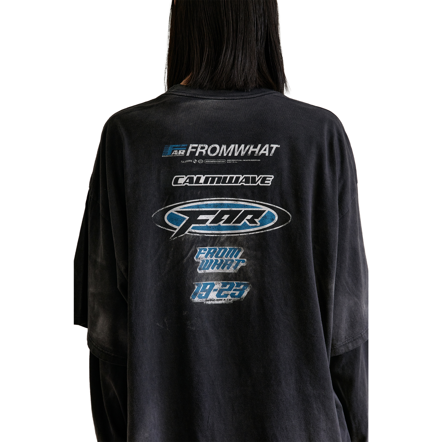 FAR FROM WHAT Far Washed Logo Tee Black (SS23)