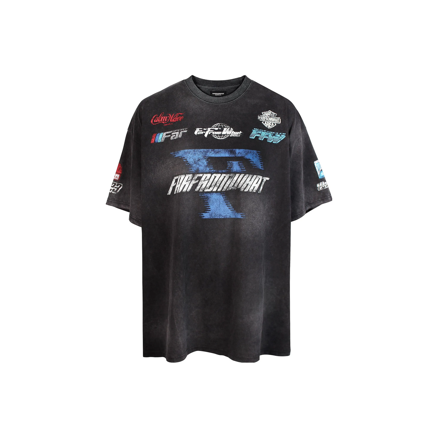 FAR FROM WHAT Far Washed Sponsor Logo Tee Black (FW23)