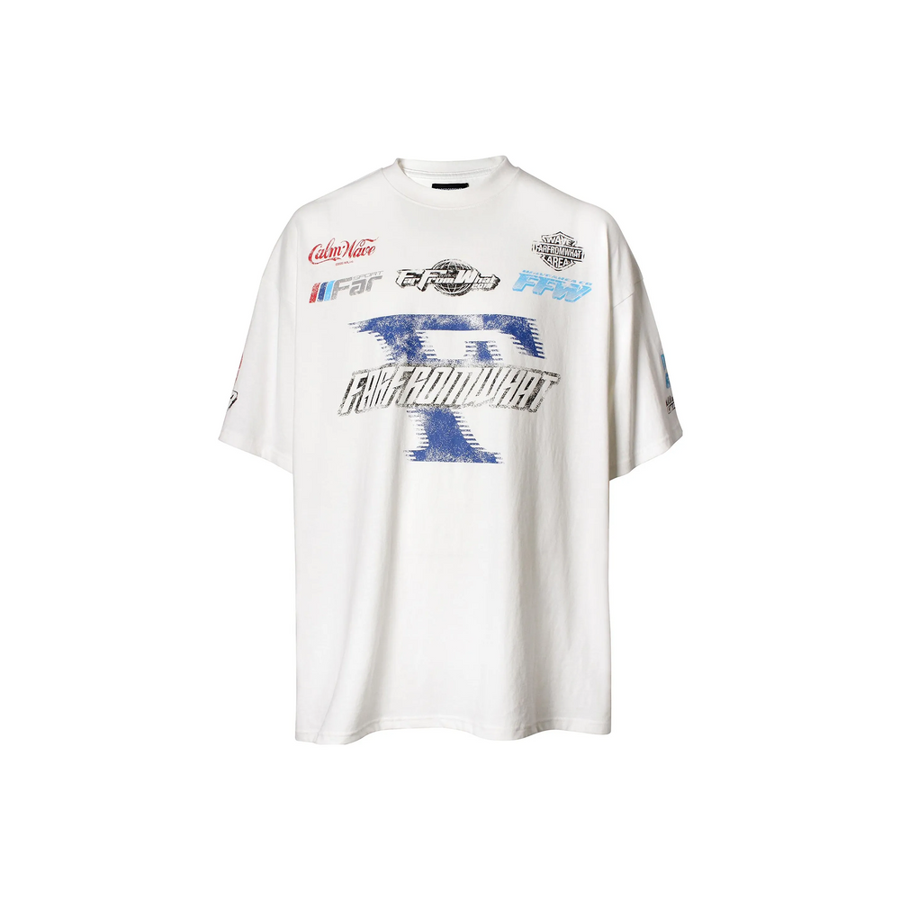 FAR FROM WHAT Far Washed Sponsor Logo Tee White (FW23)