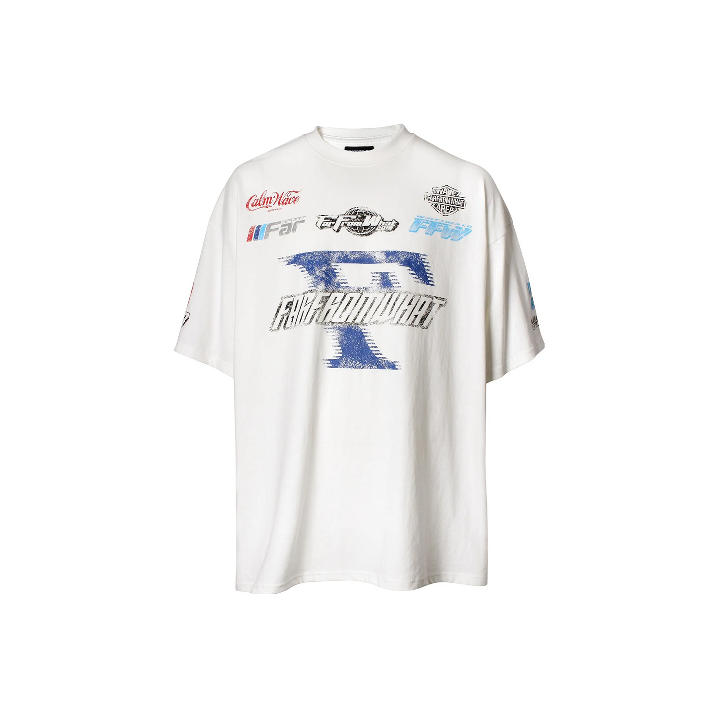 FAR FROM WHAT Far Washed Sponsor Logo Tee White (FW23)