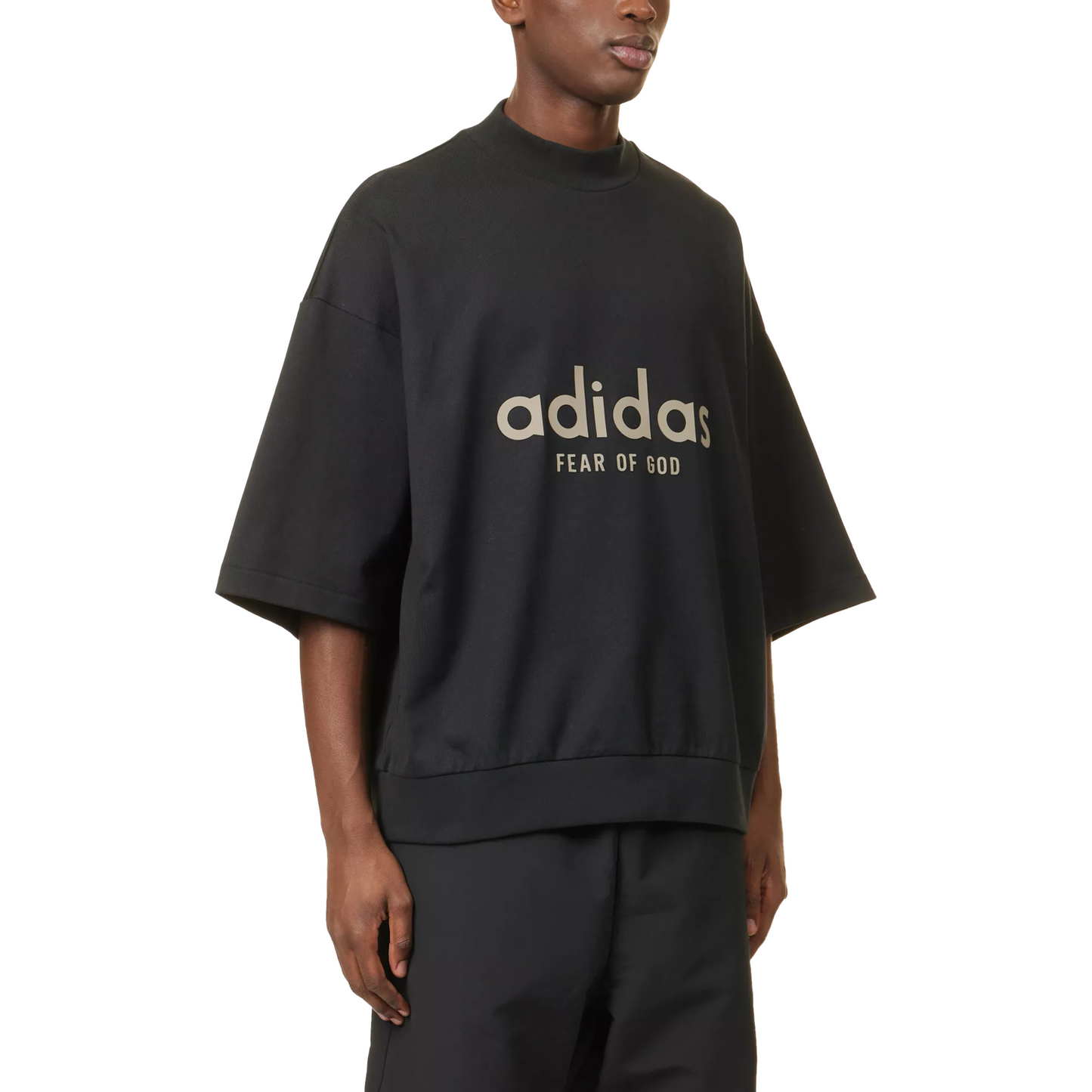 Fear of God Athletics Heavy Jersey 3/4 Mock Tee Black (FW23)
