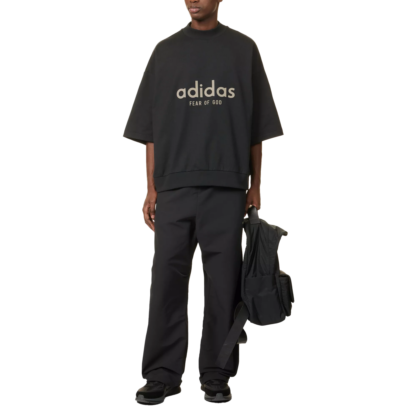 Fear of God Athletics Heavy Jersey 3/4 Mock Tee Black (FW23)