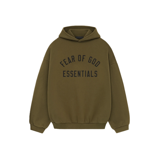 Fear of God Essentials Fleece Hoodie Olive (FW24)