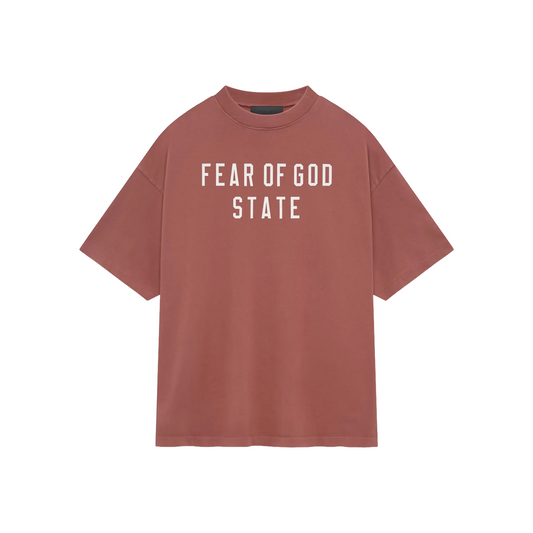 Fear of God Essentials Heavy Crewneck Tee Crimson (FW24)